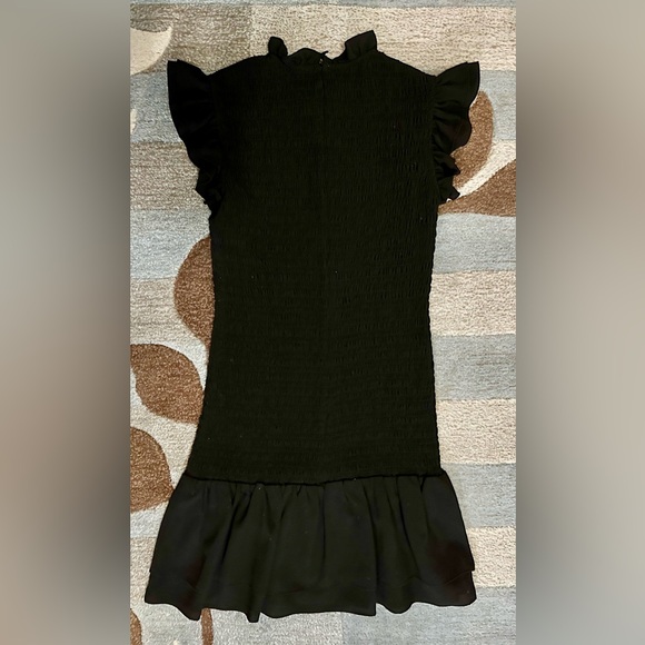 French Connection Flutter Sleeve Verona Smocked Crepe Mini Bodycon Dress - Picture 7 of 11